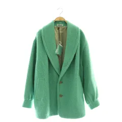 オーラリー AURALEE 23AW TWEED SHIRT JKT ショールカラージャケット アウター アルパカ ウール 0 緑 グリーン /MI ■OSのサムネイル