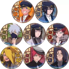 【中古】バッジ・ビンズ ノーマル全8種セット 「NARUTO -ナルト- 疾風伝 書生テーマ TSUTAYA POP UP SHOP トレーディング缶バッジ 書生風ver.」