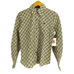 バーバリーブルーレーベル BURBERRY BLUE LABEL ロゴ刺繍 ノバチェック柄 長袖シャツ レディース EUR：40 