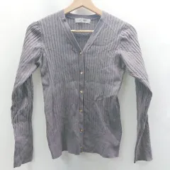 ◇ Θ nano universe ナノ ユニバース 長袖 カーディガン サイズ 38 グレー系 レディース E  【1502030043495】