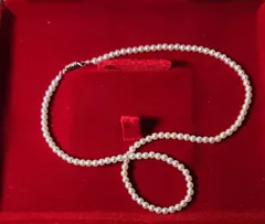 ベビーパール国産貝パール4ミリ玉ネックレスチョーカー36センチ