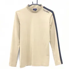 【美品】キャロウェイ 長袖ハイネックシャツ ブラウン×黒 左袖ライン レディース M ゴルフウェア 2023年モデル Callaway