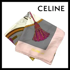 セリーヌ　CELINE 大判　スカーフ　新品未使用　シルク100% CELINE】 セリーヌ シルクスカーフ 大判スカーフ - メルカリ