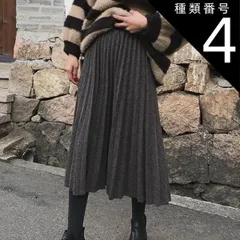 種類4：ダークグレー/3XL ロング丈 プリーツ スカート 秋冬スカート スカート プリーツスカート ロング ウエストゴム 伸縮性 かわいい 大人可愛い きれいめ シンプル カジュアル 大人 上品 おしゃれ 大人女子 こなれ感 ラブリー キュート ガーリー ク
