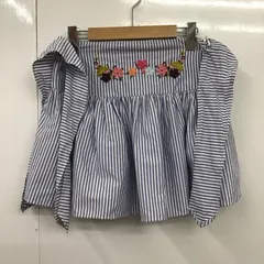 ZARA ザラ カットソー 半袖 7521 075 058 オフショルダー 刺繍 花柄