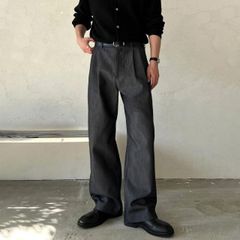 00s EVISU 先染めブラックワイドストレートデニム ヴィンテージ 黒 00s 