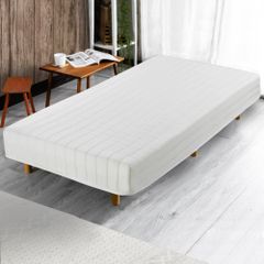 【テレビ放映商品】アイリスプラザ 脚付きマットレス ボンネルコイル シングル ベッド すのこベッド 搬入らくらく 圧縮梱包 ベッド 耐久性・通気性 ABTM-S アイボリー