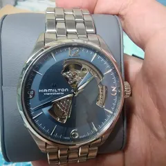 【極美品】HAMILTON 自動巻き 腕時計 オープンハート ブルー ほぼ未使用 h32675140_m.jpg