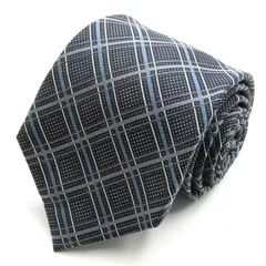コムサイズム ブランドネクタイ チェック柄 ドット 格子柄 シルク PO メンズ ネイビー COMME CA ISM 【中古】