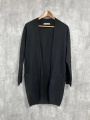 nano universe ナノユニバース シンプル 羽織 ロング カーディガン sizeS/黒 ◆■ レディース