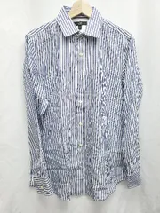 ◇ Θ BANANA REPUBLIC バナナリパブリック ストライプ コットン100％ 長袖 シャツ サイズM ホワイト マルチ メンズ P  【1409250022050】