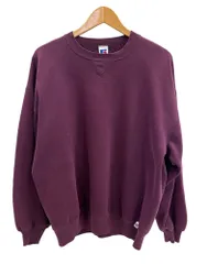 ラッセルアスレチック RUSSELL ATHLETIC 90’s 90年代 トリコ刺繍タグ 無地 前V ヴィンテージ vintage USA製 アメリカ製 XL スウェット パープル LLサイズ 101MT-4493