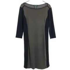 ローレンラルフローレン 七分袖 ワンピース M グレー系 LAUREN RALPH LAUREN レディース 【中古】  【231013】
