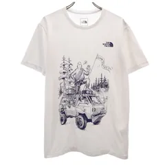 THE NORTH FACE ザノースフェイス ビッグフット プリント 半袖 Tシャツ M ホワイト アウトドア NT32088M メンズ 古着