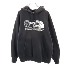 ノースフェイス アウトドア プリント スウェットパーカー M ブラック系 THE NORTH FACE ロゴ メンズ 【中古】  【231022】
