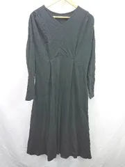 ◇ Θ patterntarso 無地 長袖 ロング丈 ワンピース サイズ1 ブラック系 レディース E  【1507030006570】