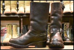【7.5E 良品 旧ロゴ 95年】WESCO ウエスコ カスタムボス ブラック 黒 11インチハイト ビブラム100 エンジニア ブーツ BOSS HOPESMORE【FF391】