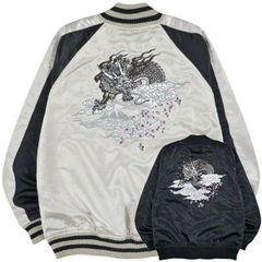 未使用級 】ellno loset エルノロゼット スカジャン 狼刺繍 L - メルカリ