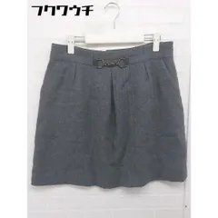 ◇ UNTITLED アンタイトル ミニ 台形 スカート サイズ42 ダークグレー レディース  【中古】 【1108270004588】