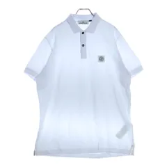 [未使用]20ss STONE  ストーンアイランド 半袖ポロ　M STONE ISLAND (ストーンアイランド) 胸ロゴ ライン 半袖