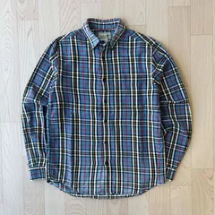 L.L.Bean 青 チェック柄 シャツ vintage