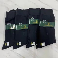 半額以下！【Western POLO】消臭抗菌ソックス4点　黒　メンズ【ラスト1点】