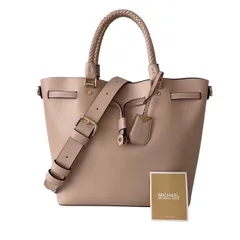 MICHAEL KORS マイケルコース 2wayバック ピンク ミディアム 巾着 ショルダーバッグ トートバッグ 手持ち鞄 斜め掛け 肩掛け ロゴ レザー レディース