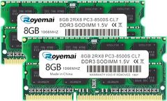 2X8GB PC3-8500 Sodimm DDR3 1066 16GB RAM PC3 8500S 1066MHZ 2Rx8 204ピン 1.5v 16G メモリアップグレード ノートパソコン用のサムネイル