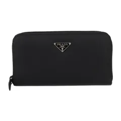 PRADA プラダ ジップアラウンド ウォレット 長財布 M506 ナイロン ブラック  ラウンドファスナー 三角ロゴプレート 【本物保証】