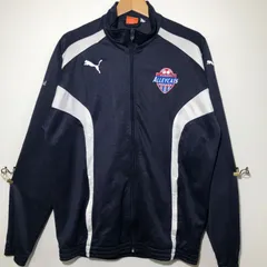 puma プーマ トラックジャケット ジャージ ロゴ刺繍 サッカーチーム クラブ オーバーサイズ マレーシア製 メンズ ネイビー