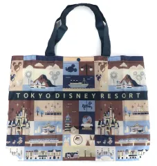 【中古】雑貨 パーク柄(ブラウン) エコバッグ 「ディズニー」 東京ディズニーリゾート限定