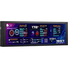 wisecoco 7.9  PC CPUデータバーモニター LCD ディスプレイ HD IPS 1280x400 ミニスクリーン縦横回転 セ ンサーパネルディスプレイ AIDA64用サブモニター
