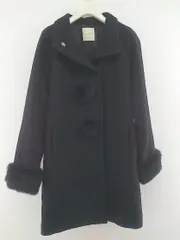 ■ ◎ MICOAMERI ラビットファー付スタンドカラーコート 00744