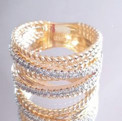 ファンシークロスツイストgold&Silver2トーンカラーリング11-12号
