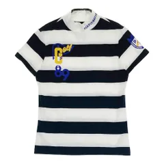 サイズ：0 PEARLY GATES パーリーゲイツ  ハイネック 半袖Tシャツ ボーダー柄 ホワイト系 [240101513993] ゴルフウェア レディース ストスト