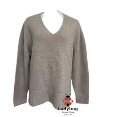 BEAUTY&YOUTH ユナイテッドアローズ ウール100％　カシミヤブレンド ニット セーター 長袖 Vネック ベージュ レディース 美品 上品 シンプル きれいめ 大人カジュアル 秋冬 F