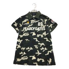 中古 レディース パーリーゲイツ PEARLY GATES 半袖ポロシャツ 1(M) カーキ カモフラ柄