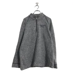 Champion ニット セーター プルオーバー XL グレー チャンピオン ハーフジップ 裏起毛 古着卸 アメリカ仕入 a511-5923