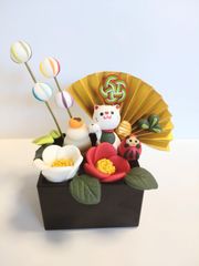 お正月飾り　黒枡