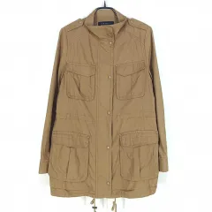 OLIVE des OLIVE(オリーブ デ オリーブ) レディース 隠しジップアップ マウンテンパーカー 茶色 85 ( HU33973 )