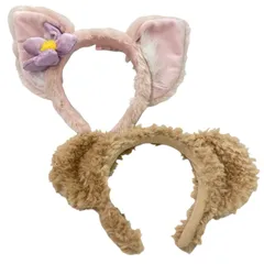 186000 Disney ディズニー 2点 カチューシャ ダッフィー リーナベル 美品 まとめ売り