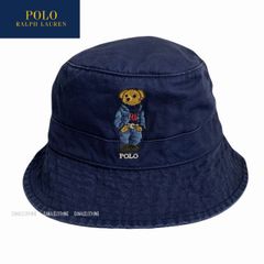 POLO RALPHLAUREN POLO BEAR ポロ ラルフローレン ポロベア ツイルバケットハット ネイビー ラルフローレン正規品  (1586)