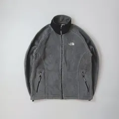 THE NORTH FACE ザノースフェイス フリースジャケット ポーラテック フルジップ 刺繍ロゴ グレー レディース L