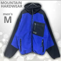 【即決ご希望額はコメントへ】 レア　美古着 90s　USA製　MOUNTAIN HARDWEAR　マウンテンハードウェア　フリースジャケット　Ｍ　ユニセックス　ヴィンテージ　ブルゾン　ジャンパー　フルジップ　フーディ　パーカー　ツートン　バイカラー　アウトドア