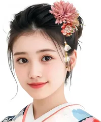 【在庫処分】【OTAKUMARKET】浴衣 髪飾り 子供 七五三 袴 着物 卒業式 夏祭り 着物 和装 和風 髪留め リップ 高級 8色選べる (08パステル ピンク)