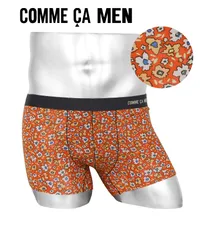 新品 未使用 コムサメン COMME CA MEN 下着 ボクサーパンツ メンズ コミックフラワーPT ボクサーパンツ【516399】 オレンジ