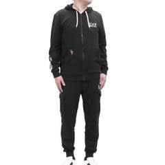 【EMPORIO ARMANI EA7 / エンポリオアルマーニ イーエーセブン】メンズ スウェットスーツ (3RPV70 PJLIZ 1200 BLACK) 23SS [新品] [訳あり1]