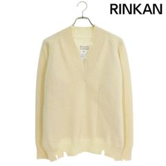 Maison Margiela（旧Maison Martin Margiela） - マルタンマルジェラ1  19AW  S51GP0128 ダメージ加工サイドスリットVネックニット レディース S メゾンマルジェラ 19AW S51GP0128 ダメージ加工サイドスリットV