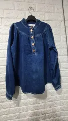 新品未使用★Chloe★フラワー刺繍 チュニック Tシャツ 大きいサイズ][15号 19号]コットンサーマル シャイニーフラワー刺繍