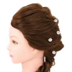 髪飾り Ｕピン 可愛い かんざし 簪 キラキラ パール ラインストーン 花 4点セット 黒留め 訪問着 フォーマル 着物 和装 振袖 成人式 結婚式 卒業式 入園式 卒園式 謝恩会 七五三パーティー W15 023-220 p972　Si